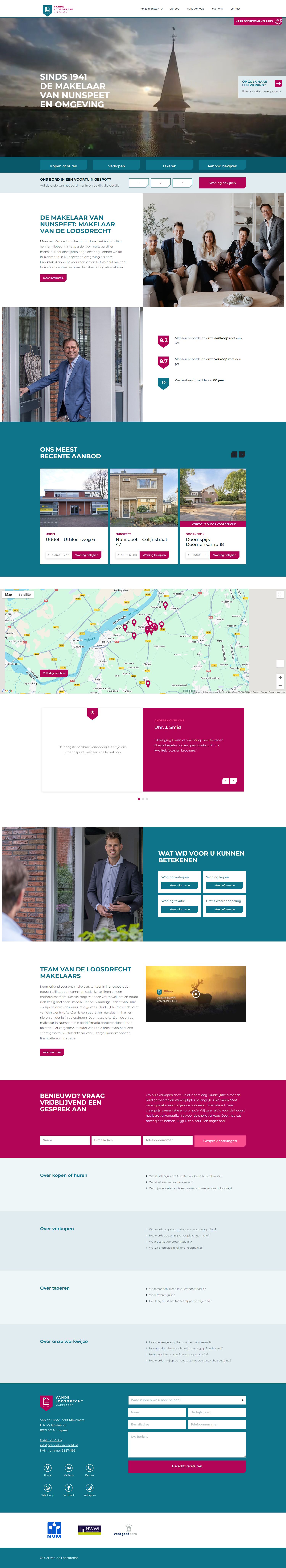 Screenshot van de website van www.vandeloosdrechtmakelaars.nl