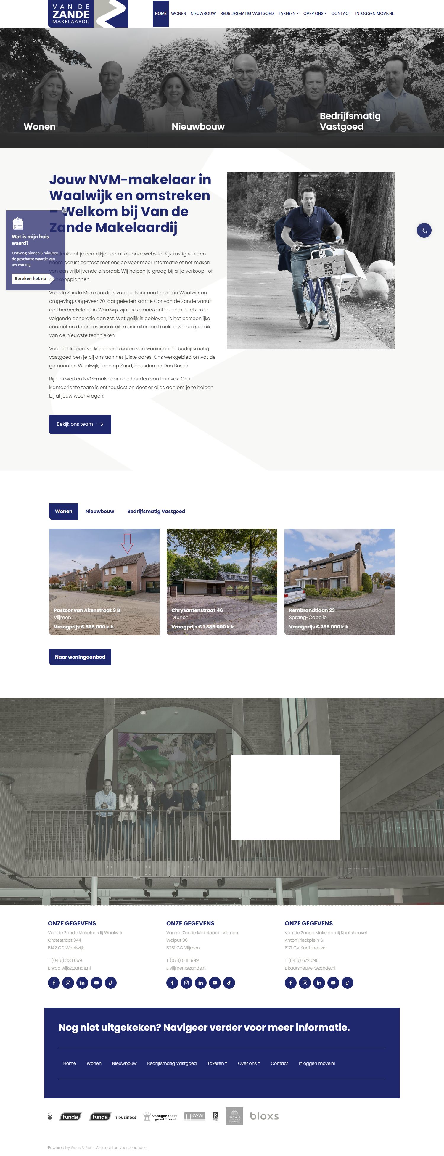 Kantoorfoto Van de Zande Makelaardij Vlijmen