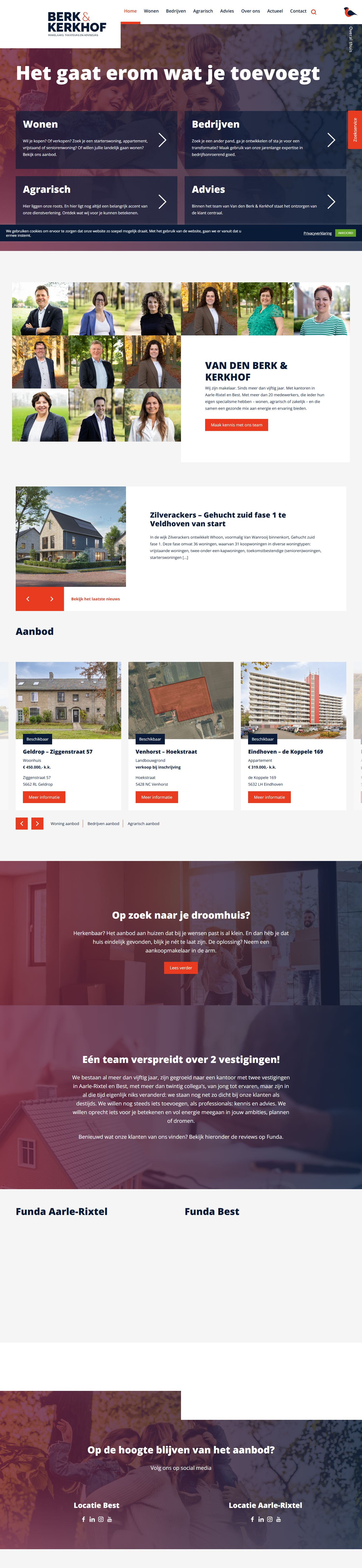 Screenshot van de website van www.berkkerkhof.nl