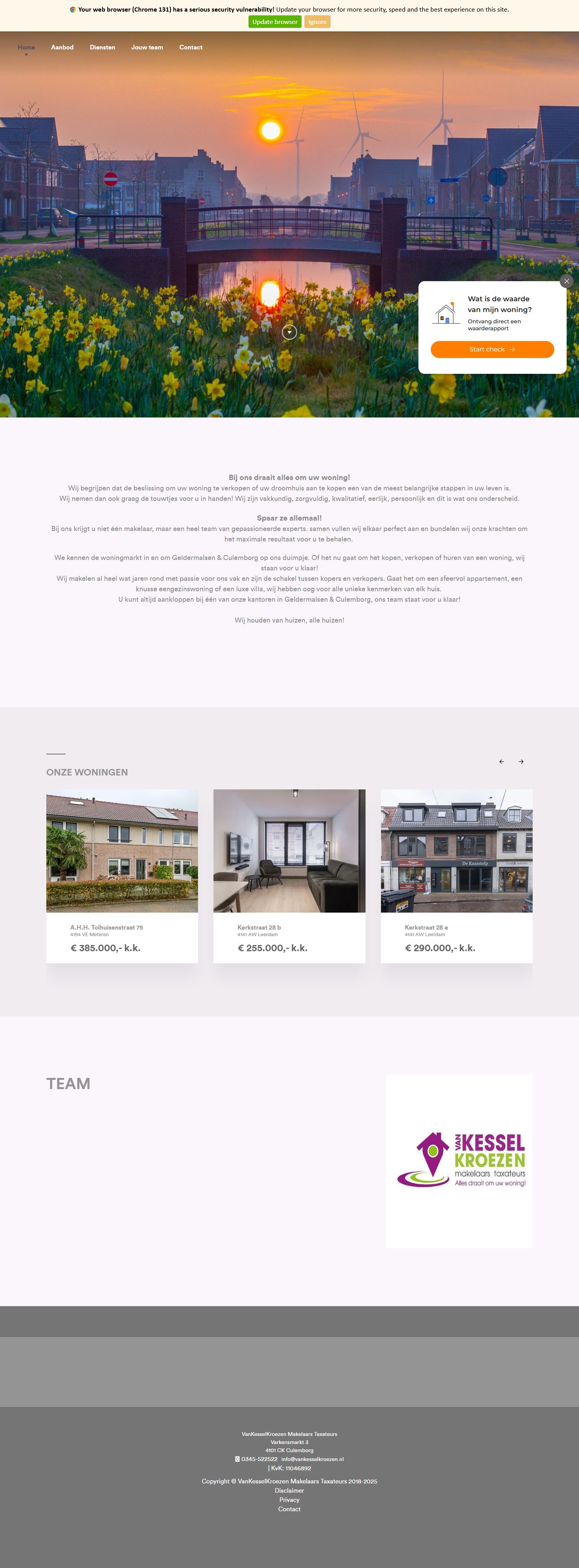 Kantoor foto van VanKesselKroezen Makelaars Geldermalsen-Culemborg