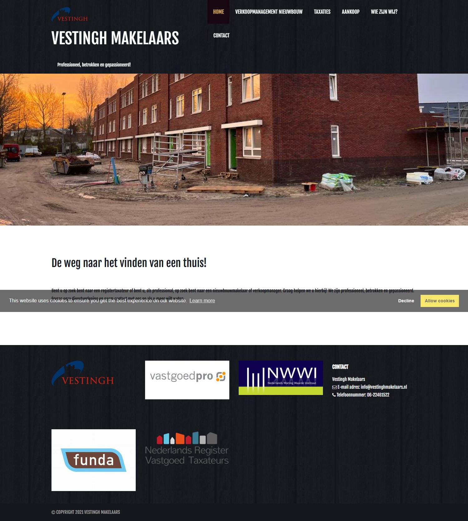 Kantoorfoto Vestingh Makelaars