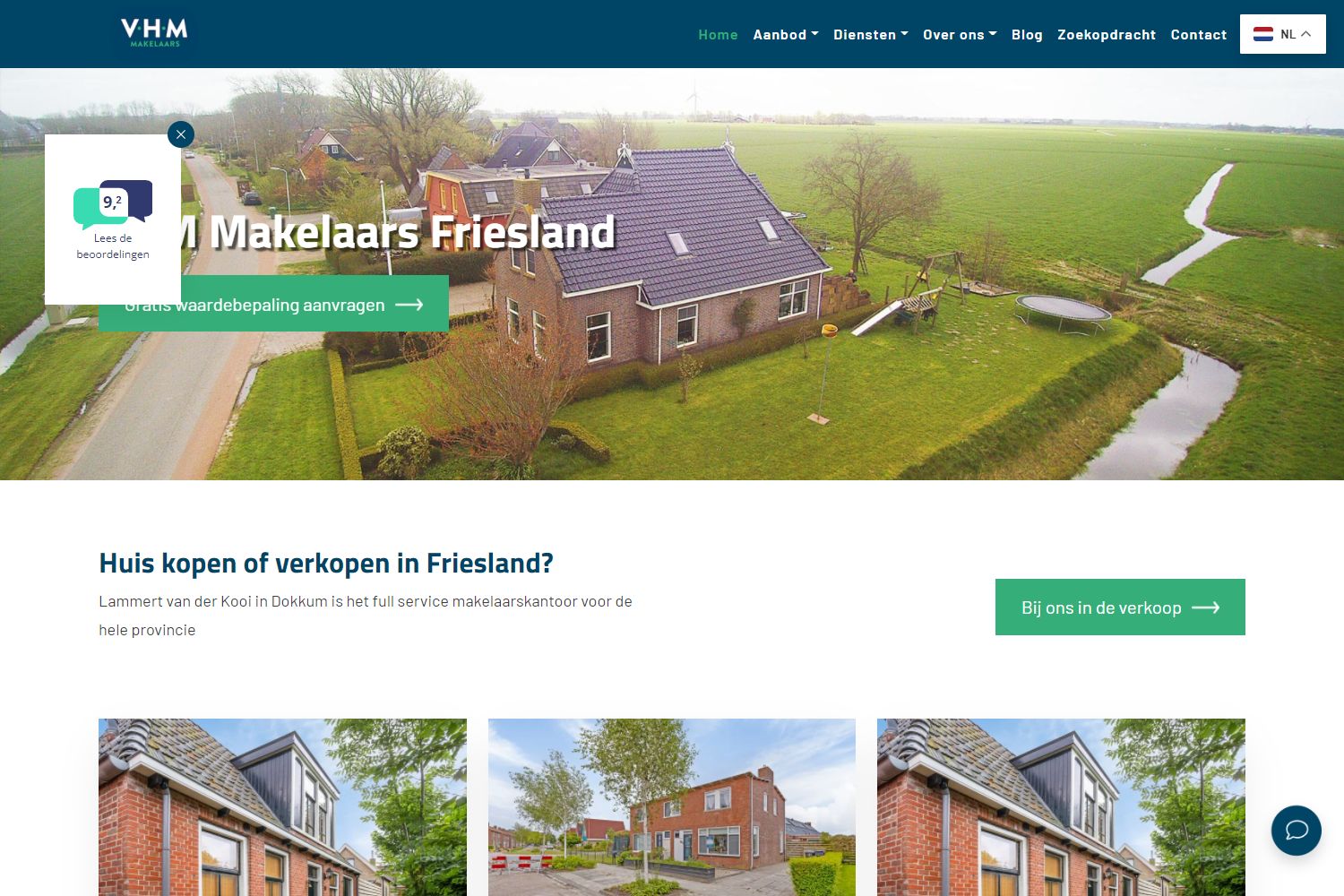 Kantoorfoto VHM Makelaars Friesland