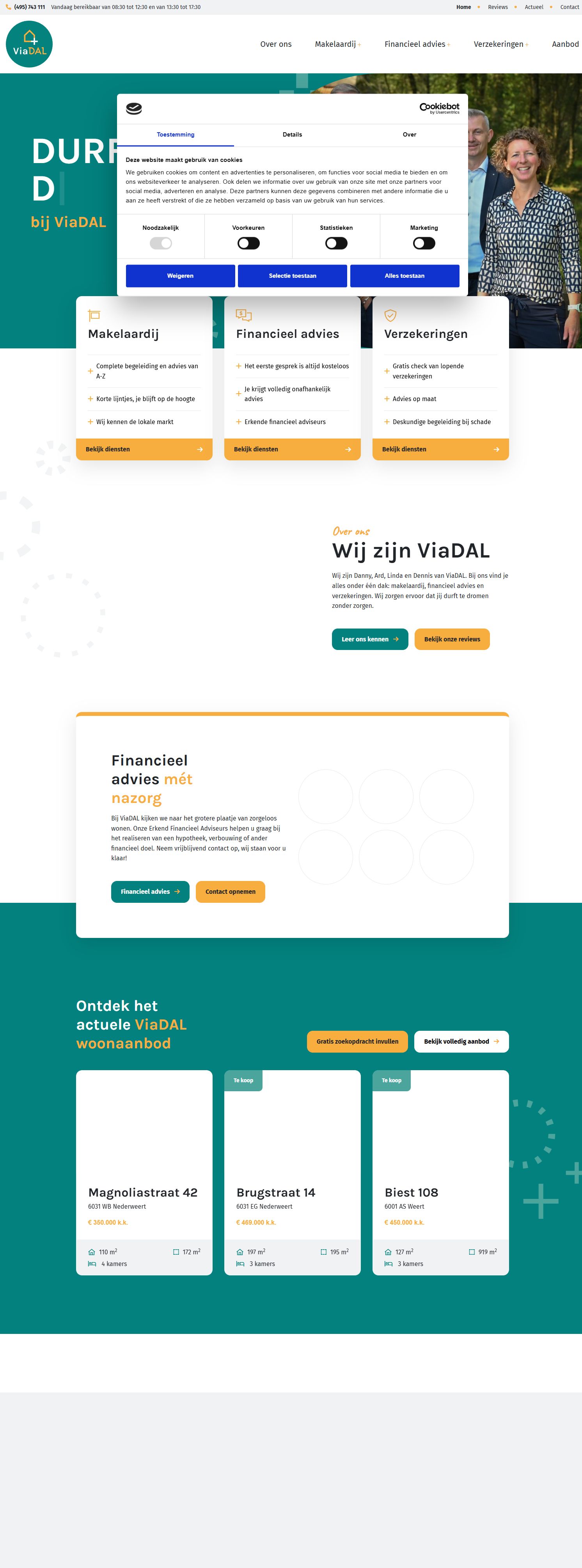 Foto van het kantoor van ViaDal Makelaardij, Financieel Advies & Verzekeren