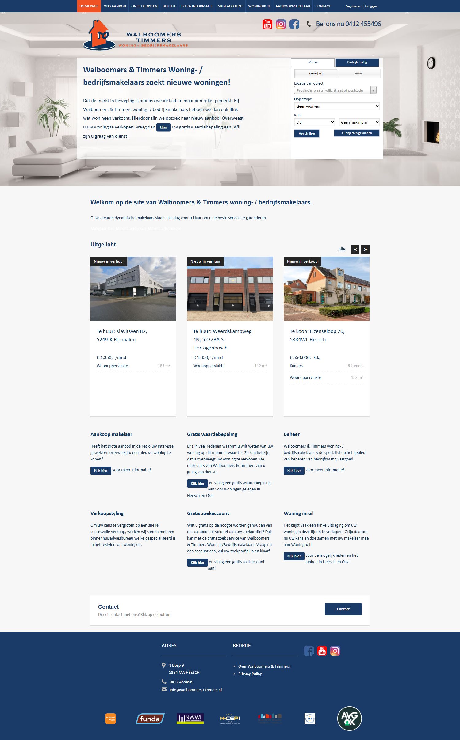 Kantoorfoto Walboomers & Timmers woning- / bedrijfsmakelaars