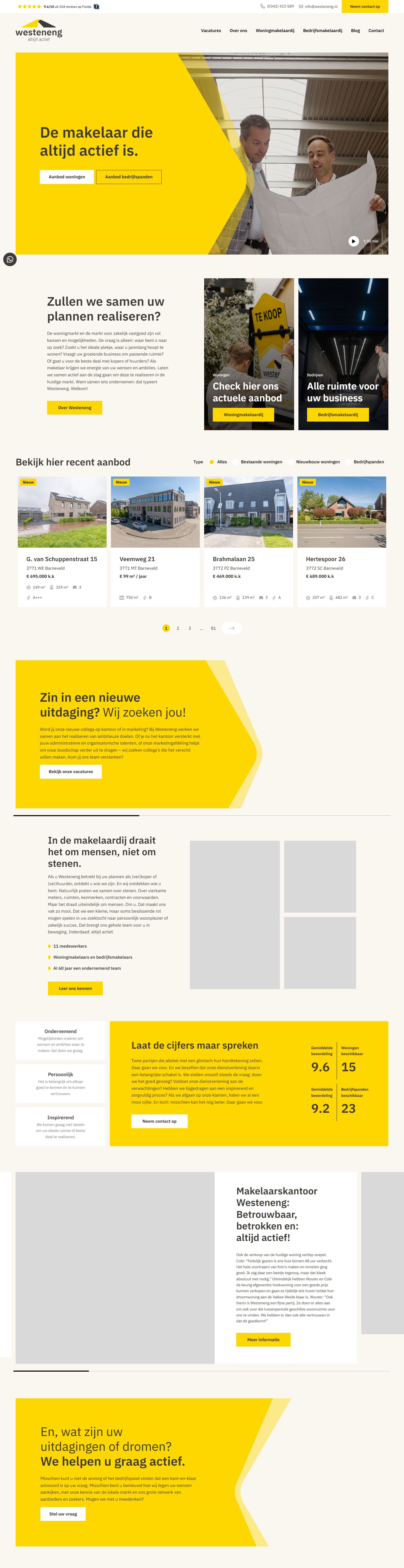 Screenshot van de website van www.westeneng.nl