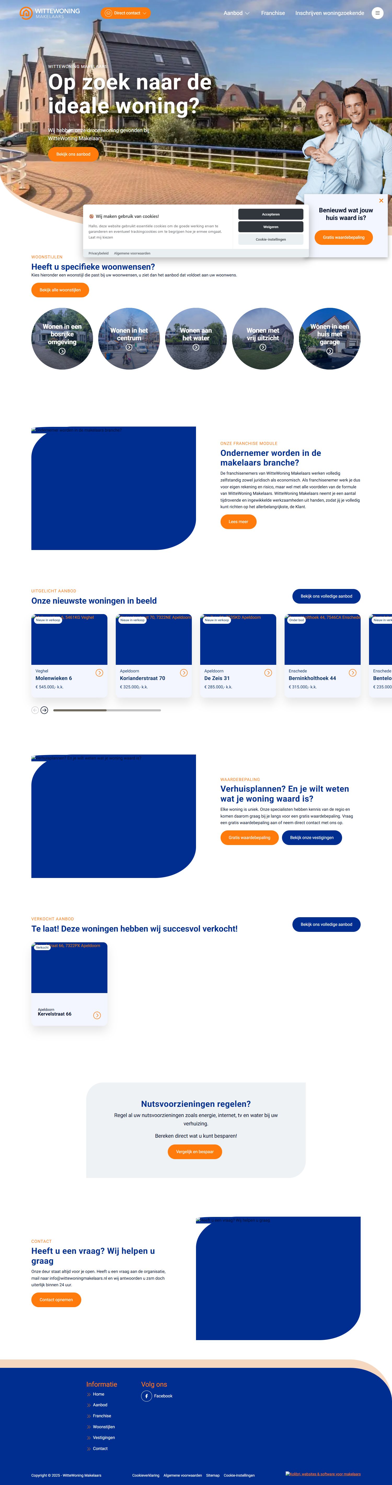 Screenshot van de website van www.wittewoningmakelaars.nl