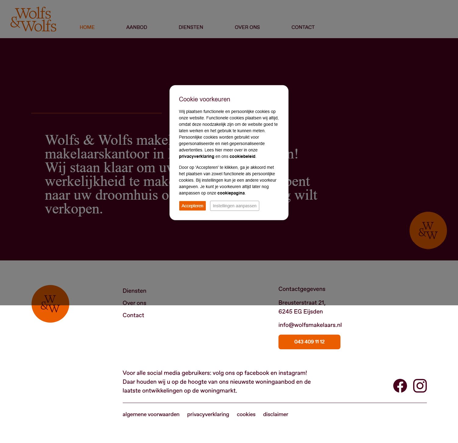 Kantoorfoto Wolfs & Wolfs makelaars